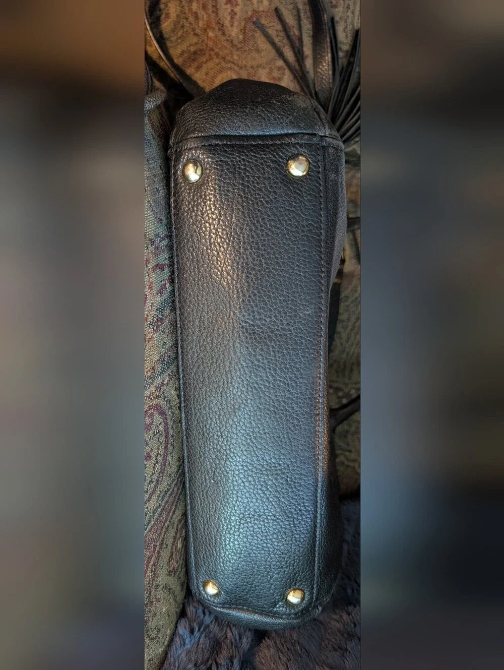 Michael Kors Weston Bag In Black Pebbled Leather